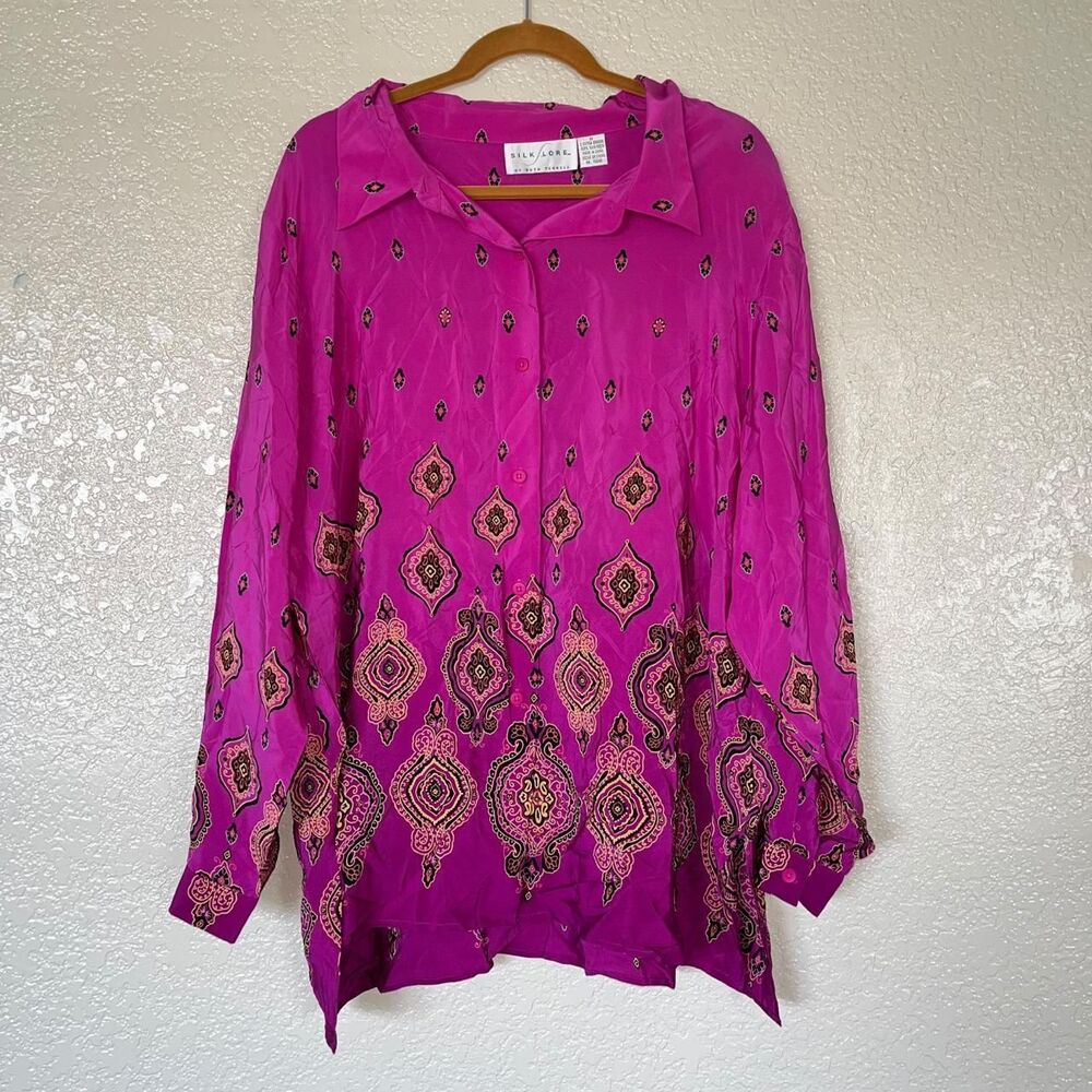 Women's Purple and Pink Blouse